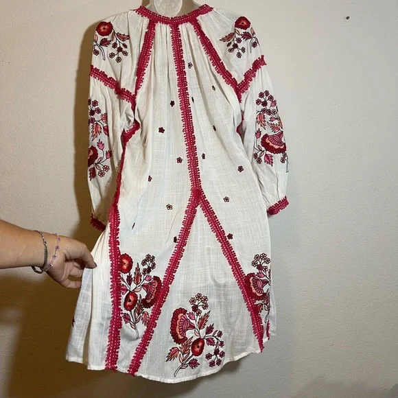 Anthropologie Ranna Gill Hadley Embroidered Dress XS - Picture 9 of 11